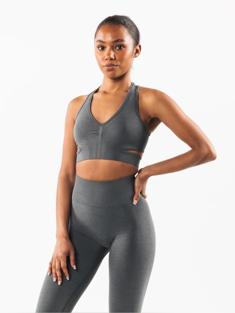 Alphalete Lilac Stratus Cutout Racerback Work Out Sports Bra - Picture 2 of 7